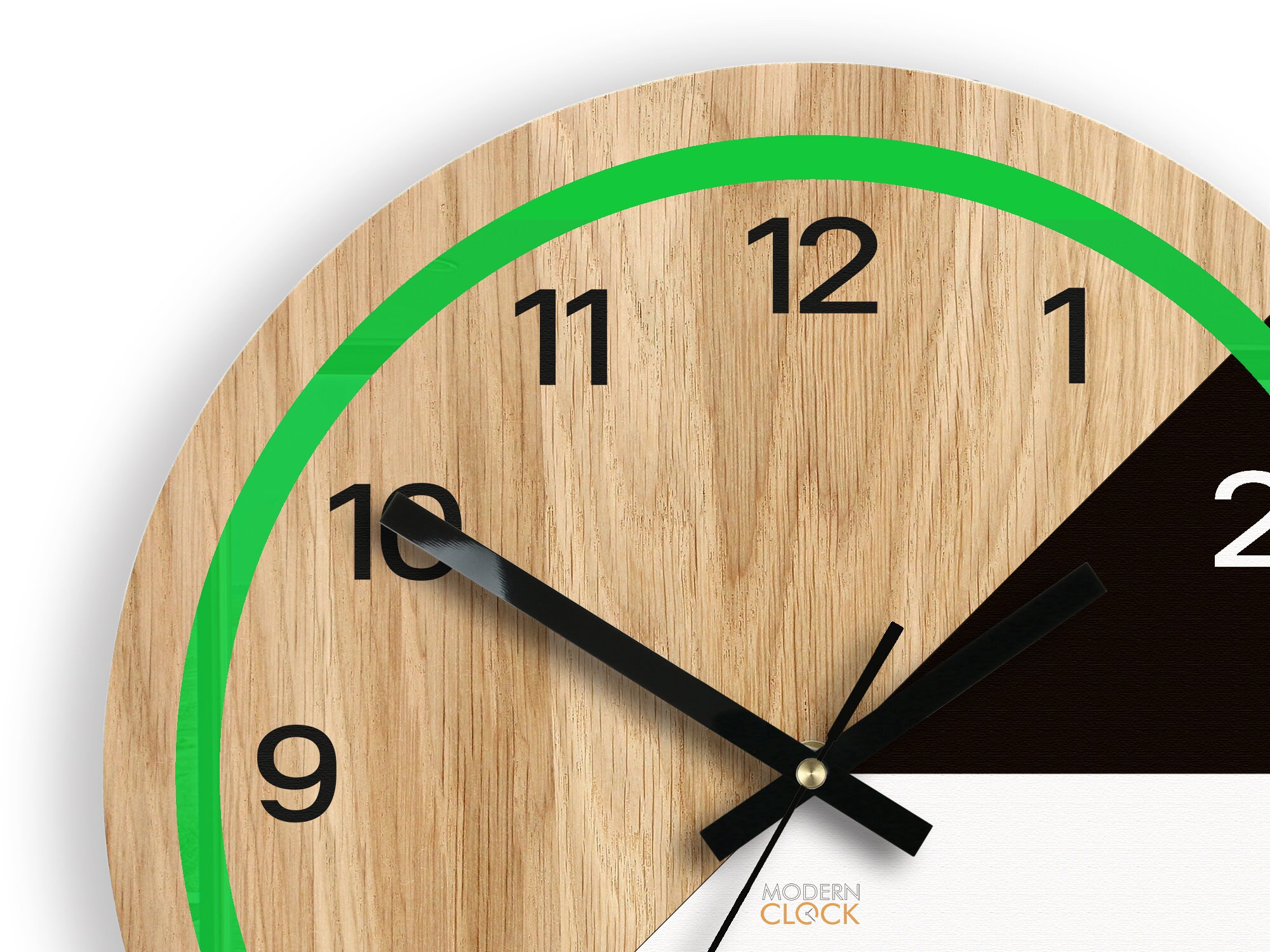 Geometric wall clock lagos green clock with numbers ,Scandinavian