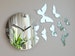 Wall Clock  MIRROR BUTTERFLY  large wall clock gift wall decor Unique wall clocks 