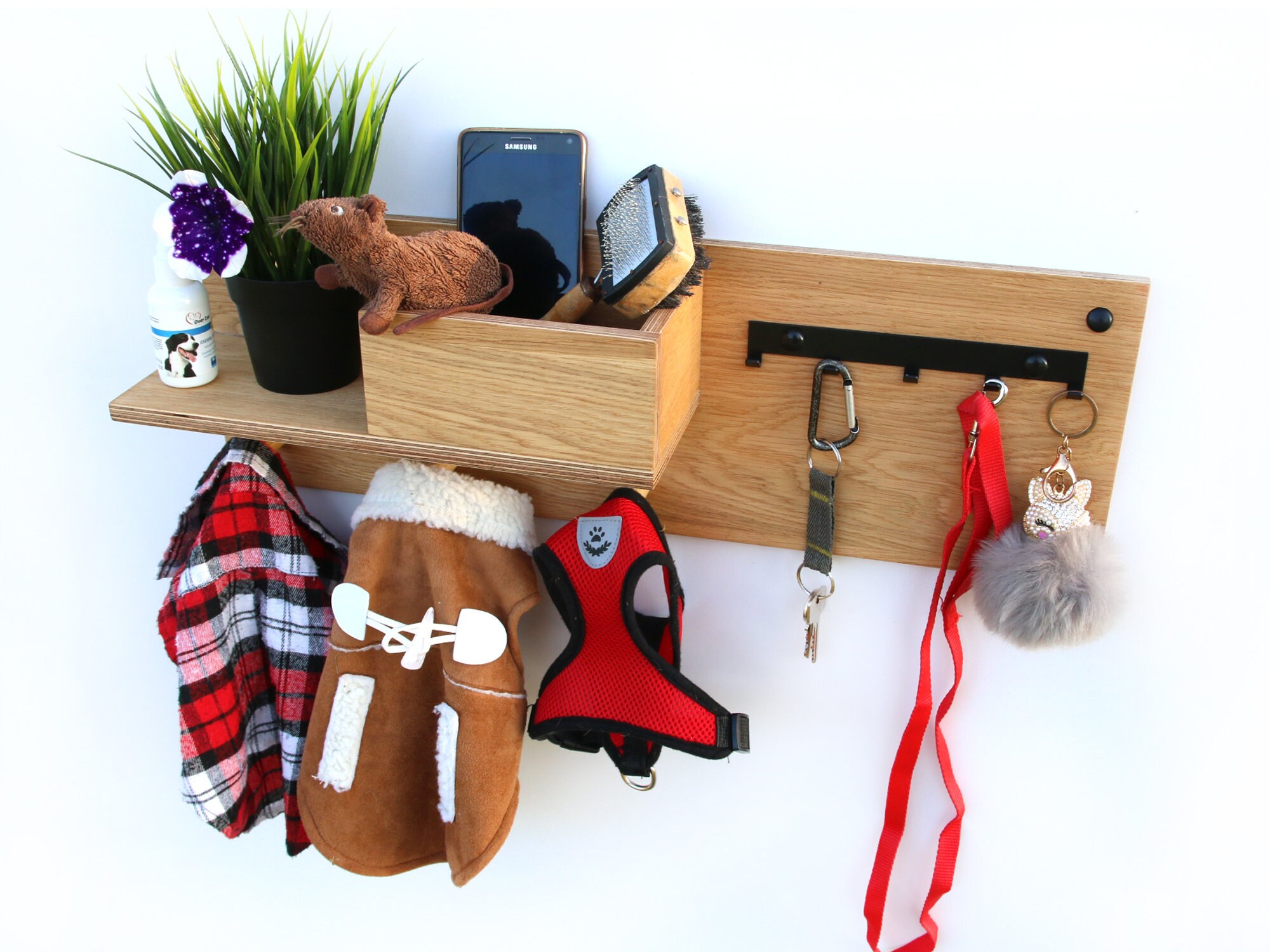 Modern coat rack with shelf, Entryway shelf , dog shelf, key shelf