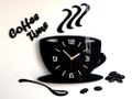 Clock to kitchen wall clock Coffe time modern clock gift wall decoration cup home & living design wall decor hot cup