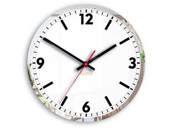 Orologio da parete Orologio silenzioso solare nero con numeri, orologio  moderno 30 cm / 11,81 -  Italia