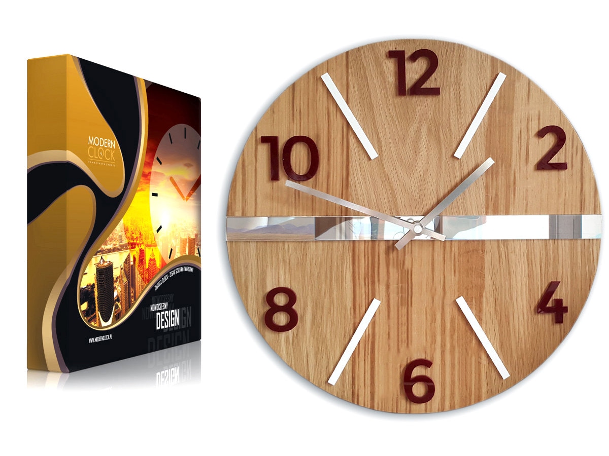 Wall clock, large wall clock, Wall Clock luxury, mirror, white clock