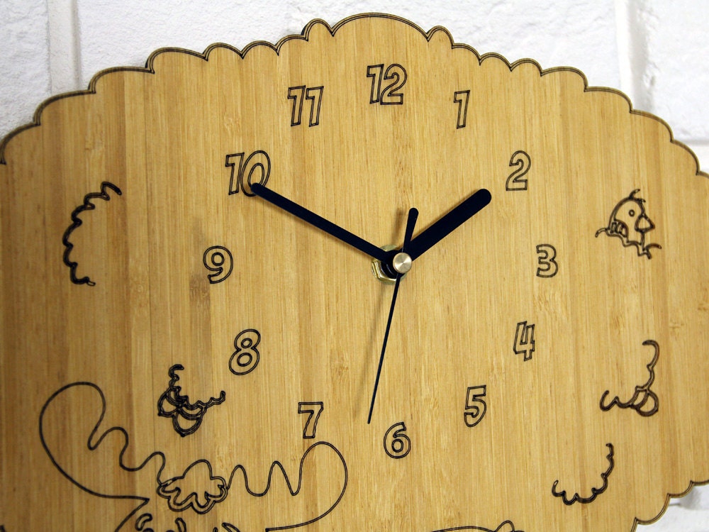 Wall Clock Moose Children Clock Gift Funny Clock Children Room