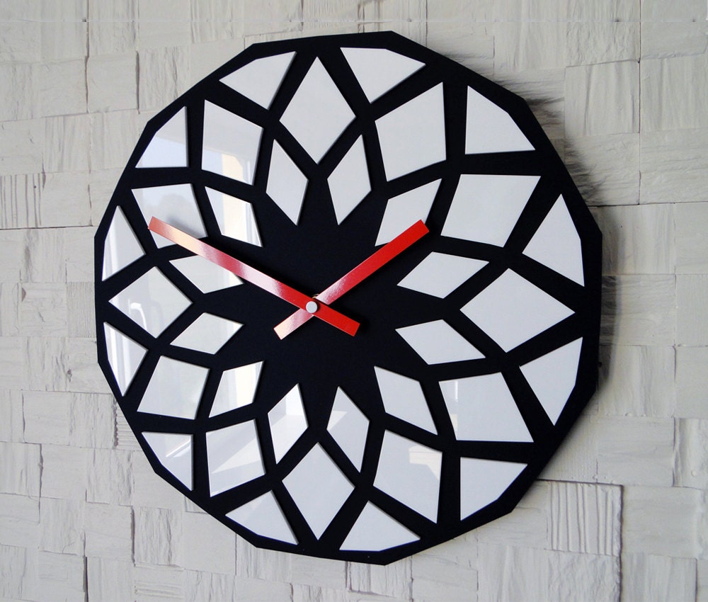 Geometric Wall Clock LOTUS Modern clock gift wall decoration wall decor