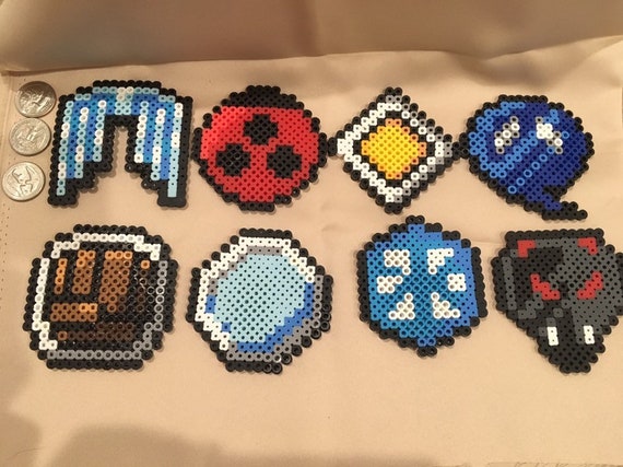 Featured image of post Pokemon Badges Perler Bead Patterns Pokemon perler bead gym leader badges inspired by