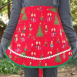 The Grinch Apron/ Half Apron/Christmas Apron/Holiday Apron