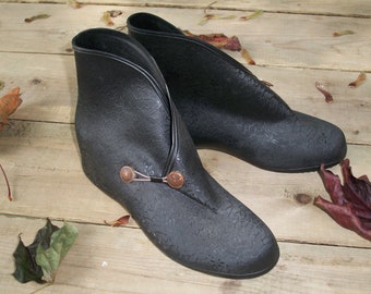 Black Rain Boots/Overshoes/Rubber/Kaufman Lifebuoy Rubber Co