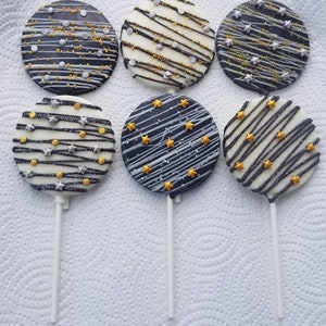 Black, White, Silver and Gold Chocolate Party Pack cookies, pretzels, lollipops and krispie treats image 3