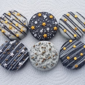 Black, White, Silver and Gold Chocolate Party Pack cookies, pretzels, lollipops and krispie treats image 4