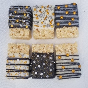 Black, White, Silver and Gold Chocolate Party Pack cookies, pretzels, lollipops and krispie treats image 5