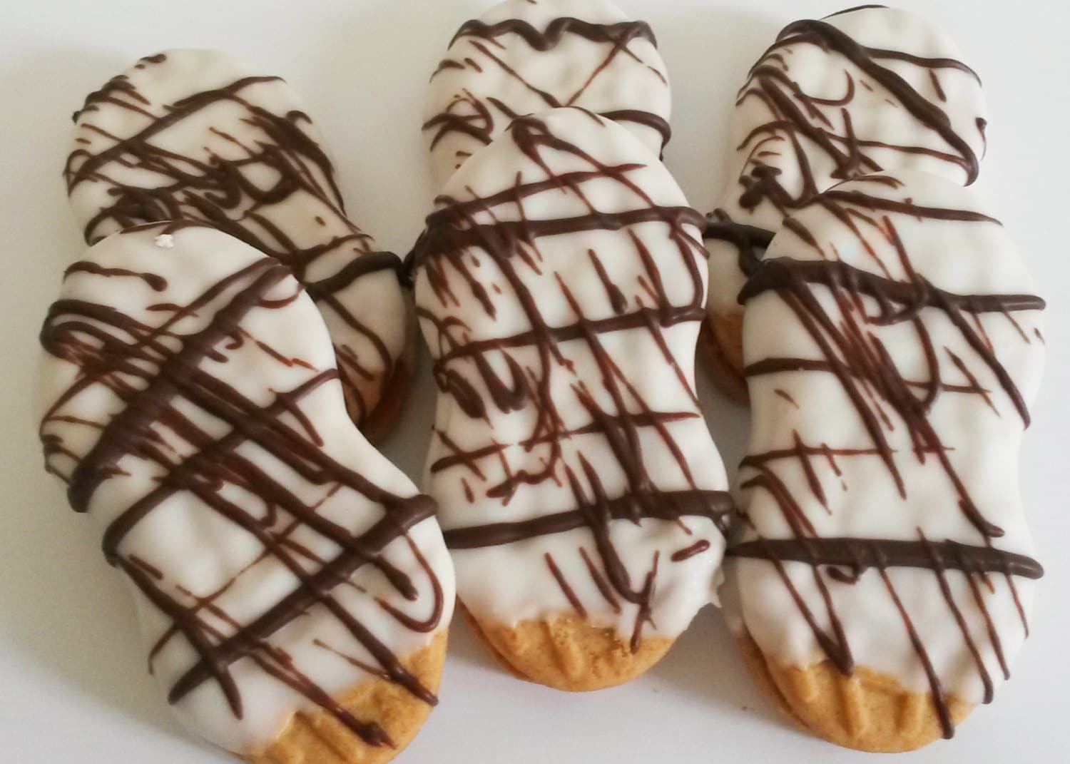 12 White Chocolate Covered Nutter Butter Cookies With Milk Etsy