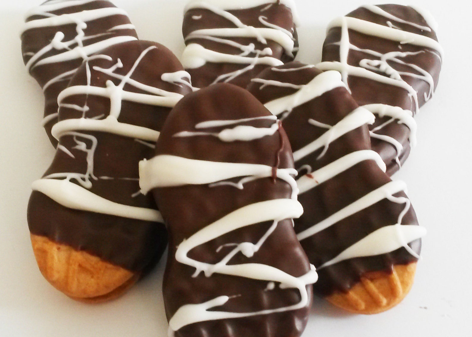 Milk Chocolate Covered Nutter Butter Cookies With White Etsy