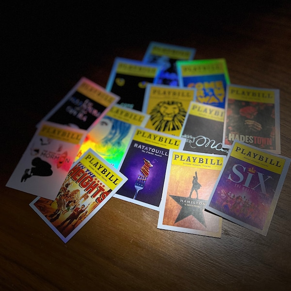 PLAYBILL Stickers-Glitter Finish ONLY