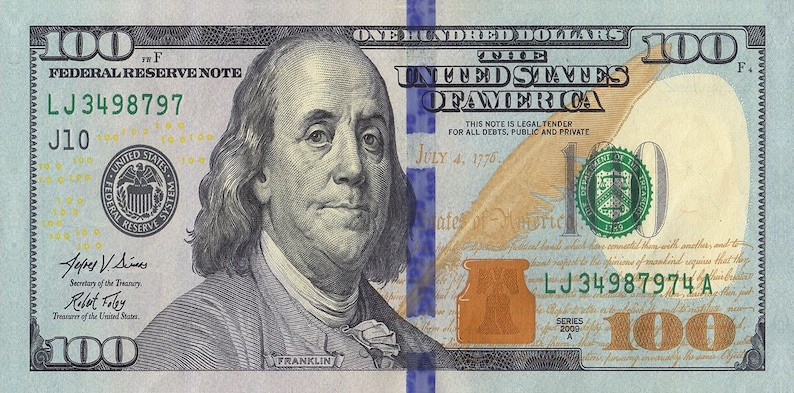 100 Dollar Bill New Beach Towel image 0