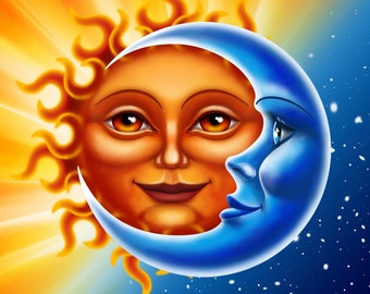 54x68 Sun and Moon Towel