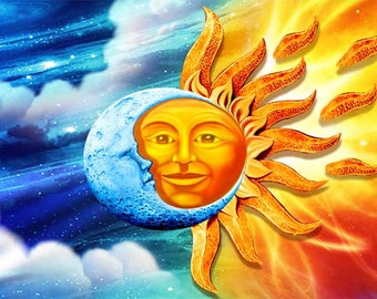 Sun & Moon Beach Towel