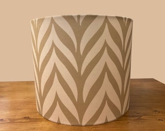 drum shade, lampshade, lamp shade, taupe chevron herringbon, elegant