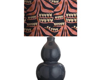 Bohemian folk art print, bold, colorful Lily of the Valley