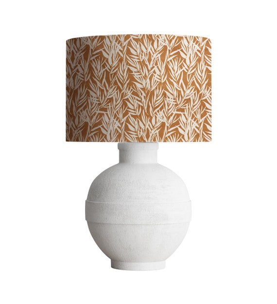 Drum Shade, Lampshade, Lamp Shade, Home Wild Grass, Cream and Rust