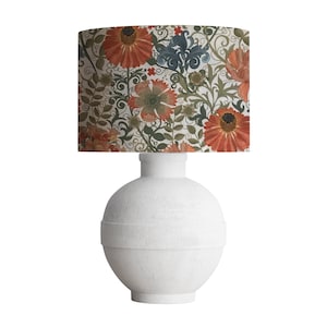 drum shade, lampshade, lamp shade, home decor, home goods, romantic, floral, spring, flowers, art nouveau, Cottage, fresh, William Morris