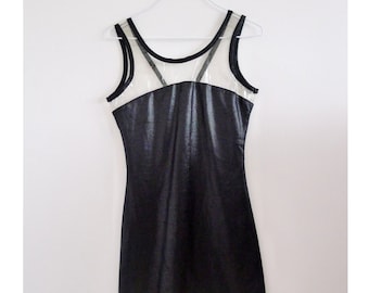 Versus Versace vintage vinyl mini dress