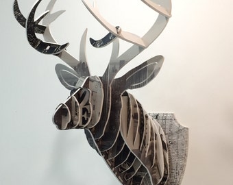 Deer Head Wall Art with New York City Design