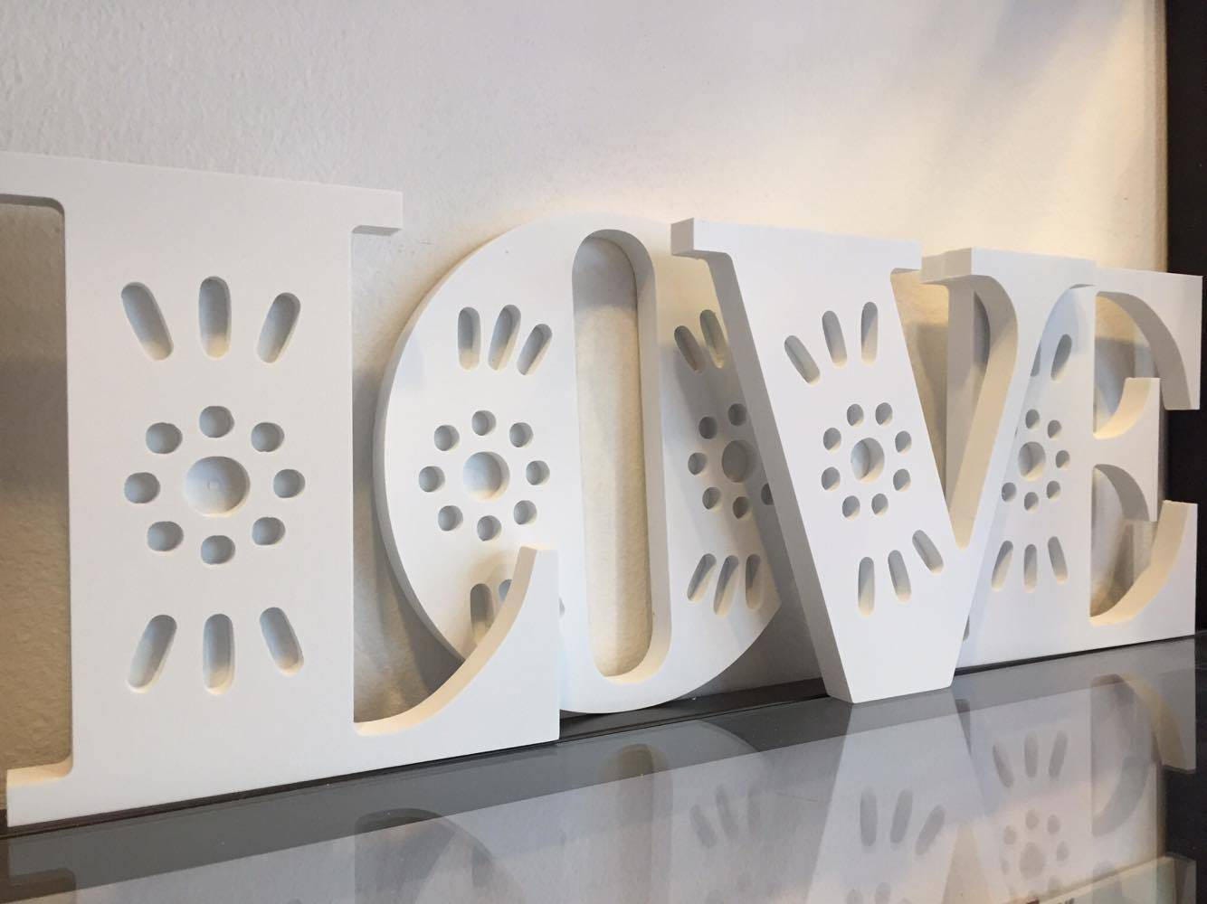 Custom White PVC Letters - Free Standing Wedding Room Wall Home Decor 5 ...