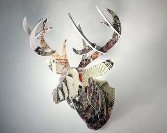 Comtempary 3D Puzzle Collectible Deer Head