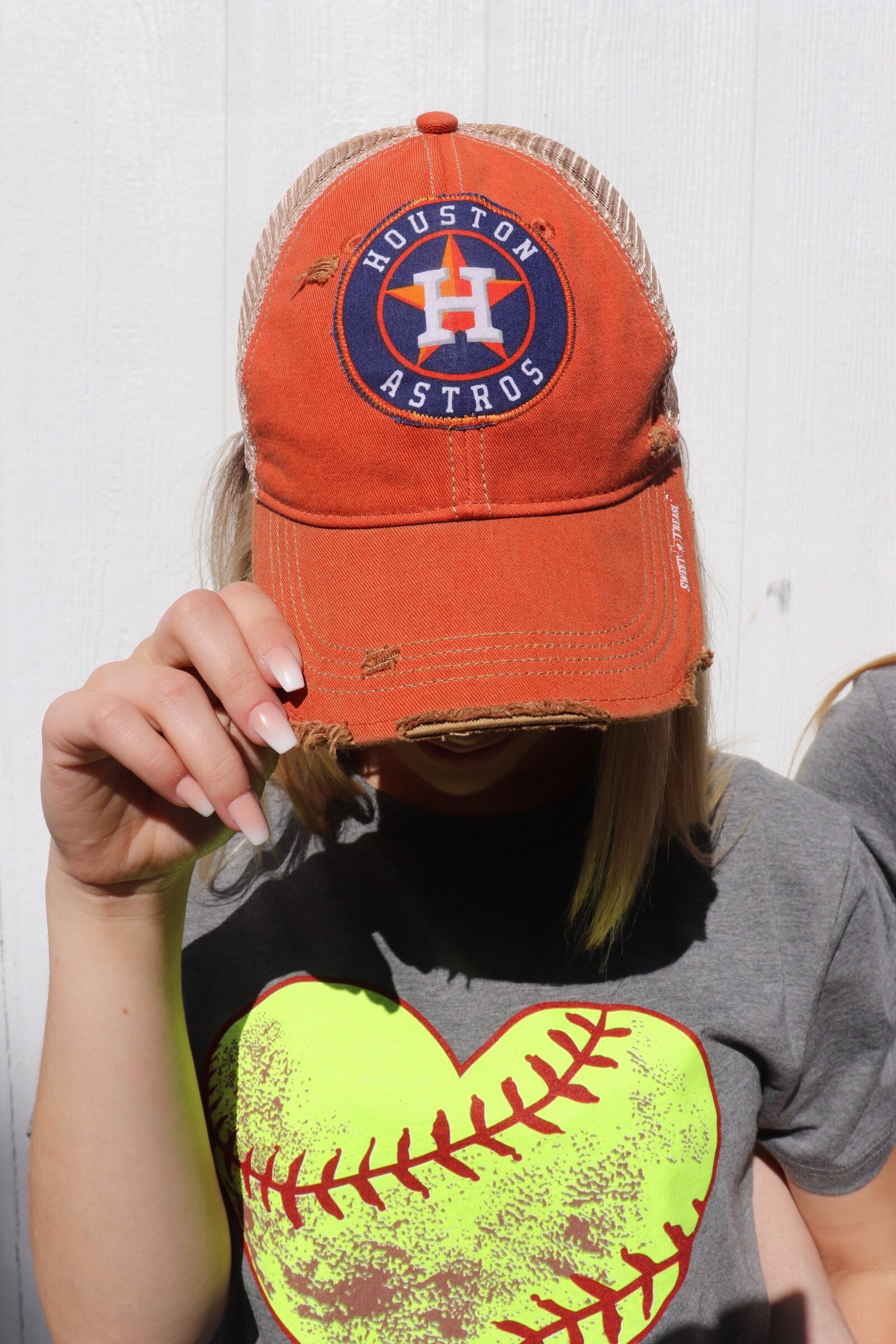 Houston Baseball Trucker Hat -sweet Texas Treasures 