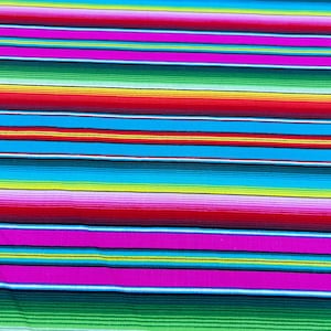 Cinco De Mayo Fiesta Fabric - Elizabeth’s Studios Fuschia Stripe Serape Cotton Fabric by the Yard