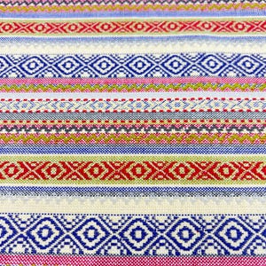 Verano Southwestern Striped Fabric - Saddle Blanket Serape Cotton Fabric by the Yard - Americana
