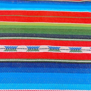 Pico Southwestern Striped Fabric - Saddle Blanket Serape Cotton Fabric by the Yard - Americana