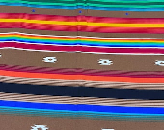Southwestern Striped Fabric - Windham Spirit Trail Serape Cotton Fabric by the Yard - fiesta cinco de Mayo zarape saddle blanket