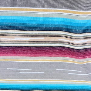 Silverado Serape Striped Fabric - Ringspun Homespun Serape Cotton Fabric by the Yard - Textile Creations Inc