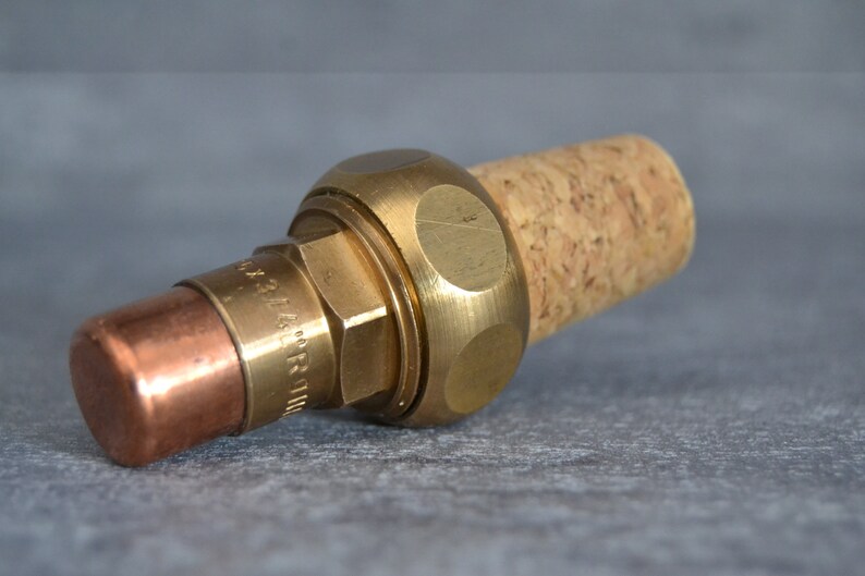 WINE STOPPER wine bottle stopper, cork bottle stopper, wine lover gift, industrial, wine gift, wine present, industrial drinkware image 3