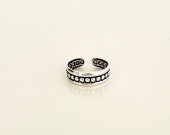 Dot Toe ring - Sterling silver