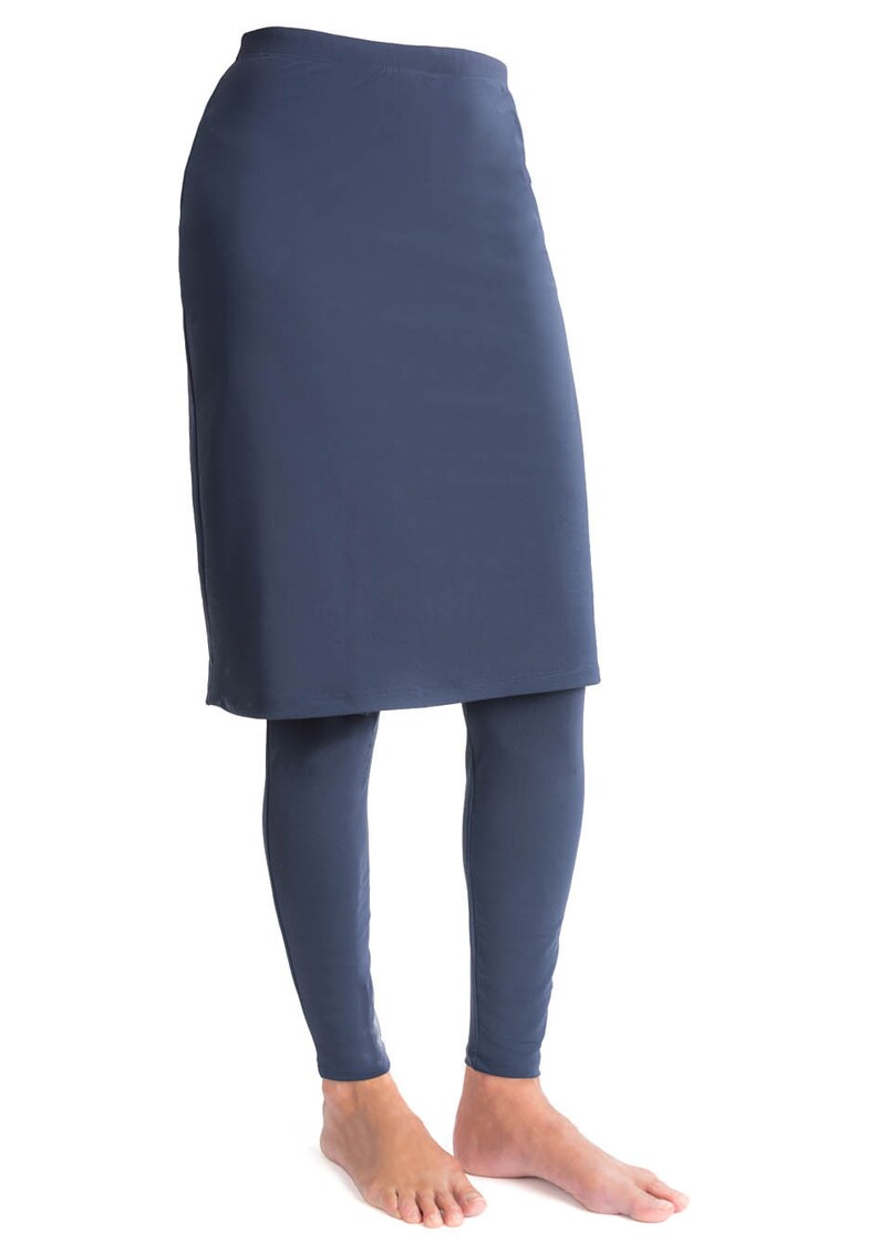 SWIMSKIRT with attached LEGGINGS Modest Active Swimwear Etsy