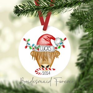 Hoogland koe ornament. Koe sieraad. Schattig Hooglandkoe-ornament. Koe kerstornament. Cadeau onder de 20 jaar. Aangepaste koe cadeau. Kind ornament