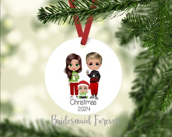 Family Ornament, Custom Family Ornament, 2023 Ornament, Gift Under 20, Personalized Ornament, Family Portrait Gift, Family Christmas Gift