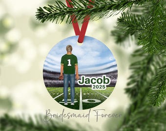 Personalized Football Ornament, Custom Sport Ornament, Football Gift, Football Dad