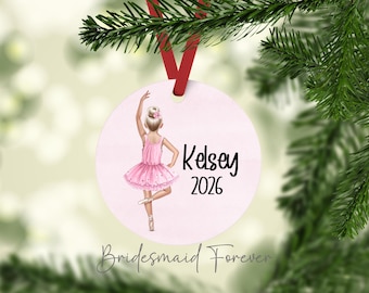 Personalized Ballerina Ornament: Custom Dance Recital Gift, Dancer Gift