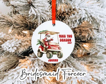 Personalized Golf Ornament, Custom Golf Gift