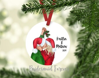 Wedding Ornament - Christmas Ornament . Holiday Ornament - First Married Christmas Gift - Gift Under 20 - Pet Ornament -  Christmas