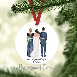 Parents of the Bride Gift - Wedding Christmas Ornament - Mother of the Bride Gift - Father of the Bride -  Gift Under 20 - Gift For Parents