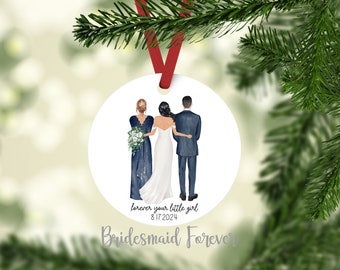 Parents of the Bride Gift - Wedding Christmas Ornament - Mother of the Bride Gift - Father of the Bride -  Gift Under 20 - Gift For Parents