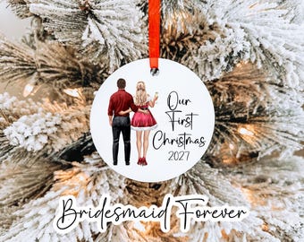 Personalized First Christmas Ornament: Custom Christmas Gift, Customizable Ornament