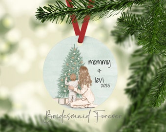 Custom Christmas Ornament . Mommy & Me Christmas Ornament . Gift For Mom . Family Ornament . Gift Under 20 . Personalized Ornament . Mommy