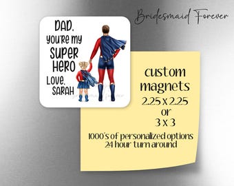 Custom Photo Magnet: Personalized Fridge Magnet, Father's Day Gift