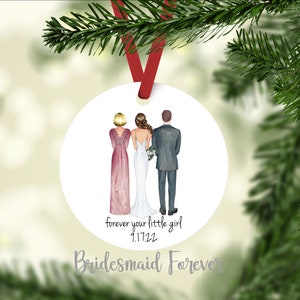 Parents of the Bride Gift - Wedding Christmas Ornament - Mother of the Bride Gift - Father of the Bride -  Gift Under 20 - Gift For Parents