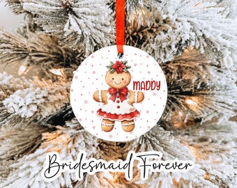 Personalized Gingerbread Ornament, Custom Kid Ornament